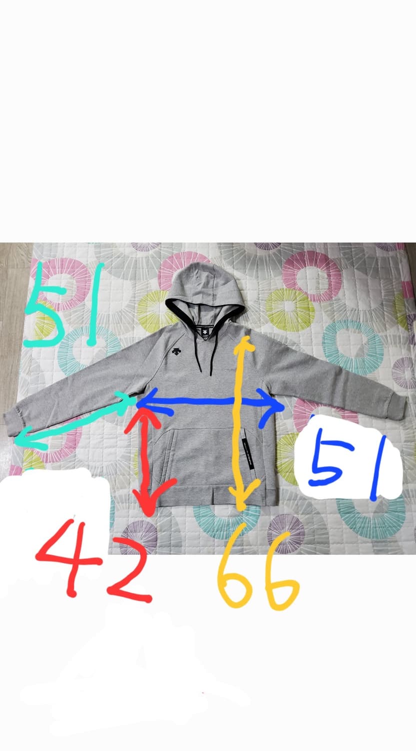 [L] 데상트 후드티 그레이 상품이미지8