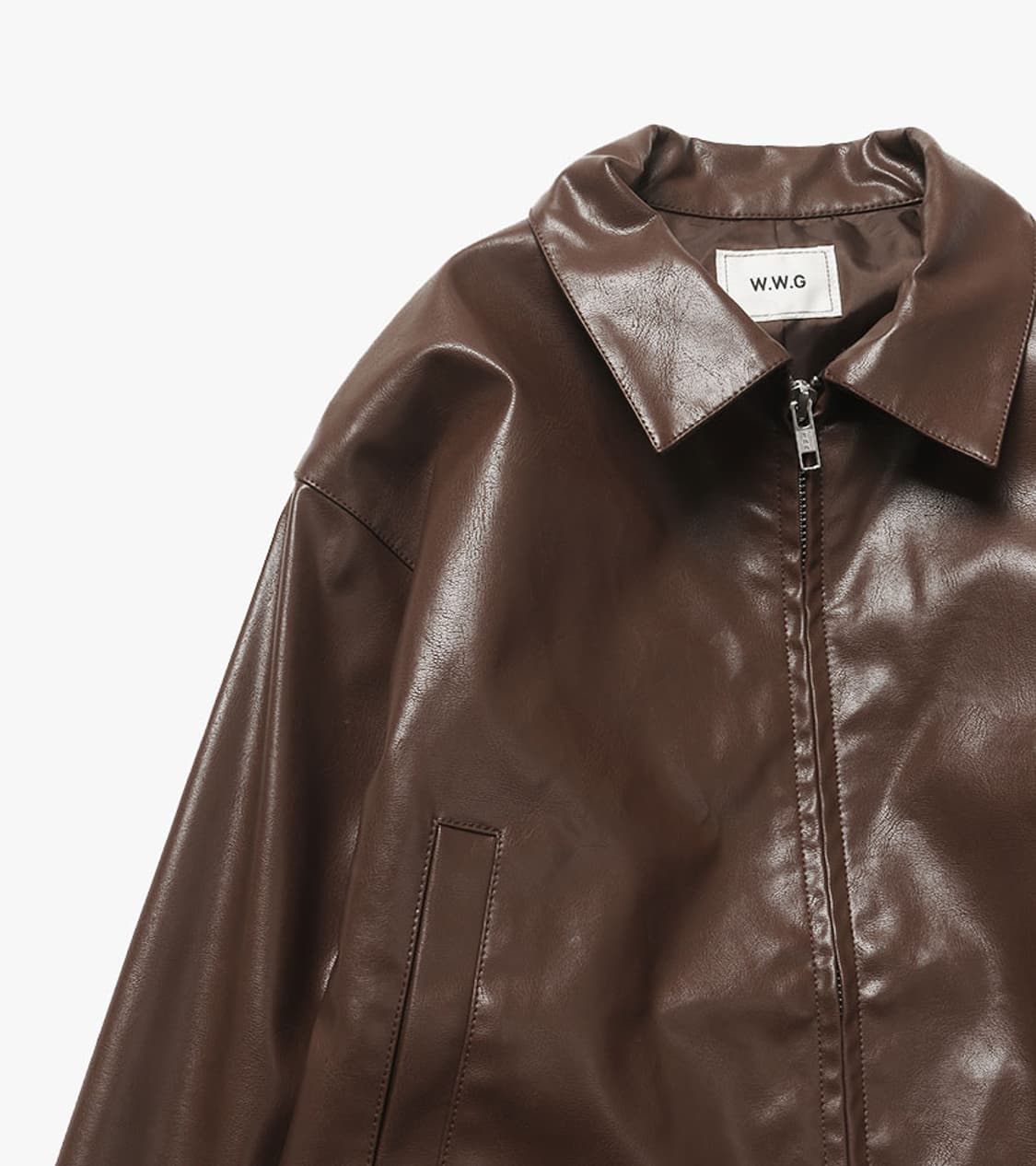 WHO’S WHO GALLERY - CROP LEATHER JACKET 상품이미지6