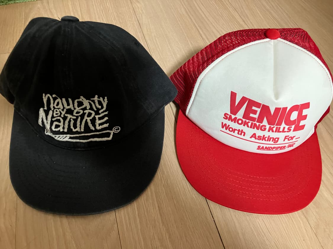 [2개가격] 도넛리벤지 너티바이네이처 6패널캡, 샌드파이퍼 트러커캡 상품이미지1