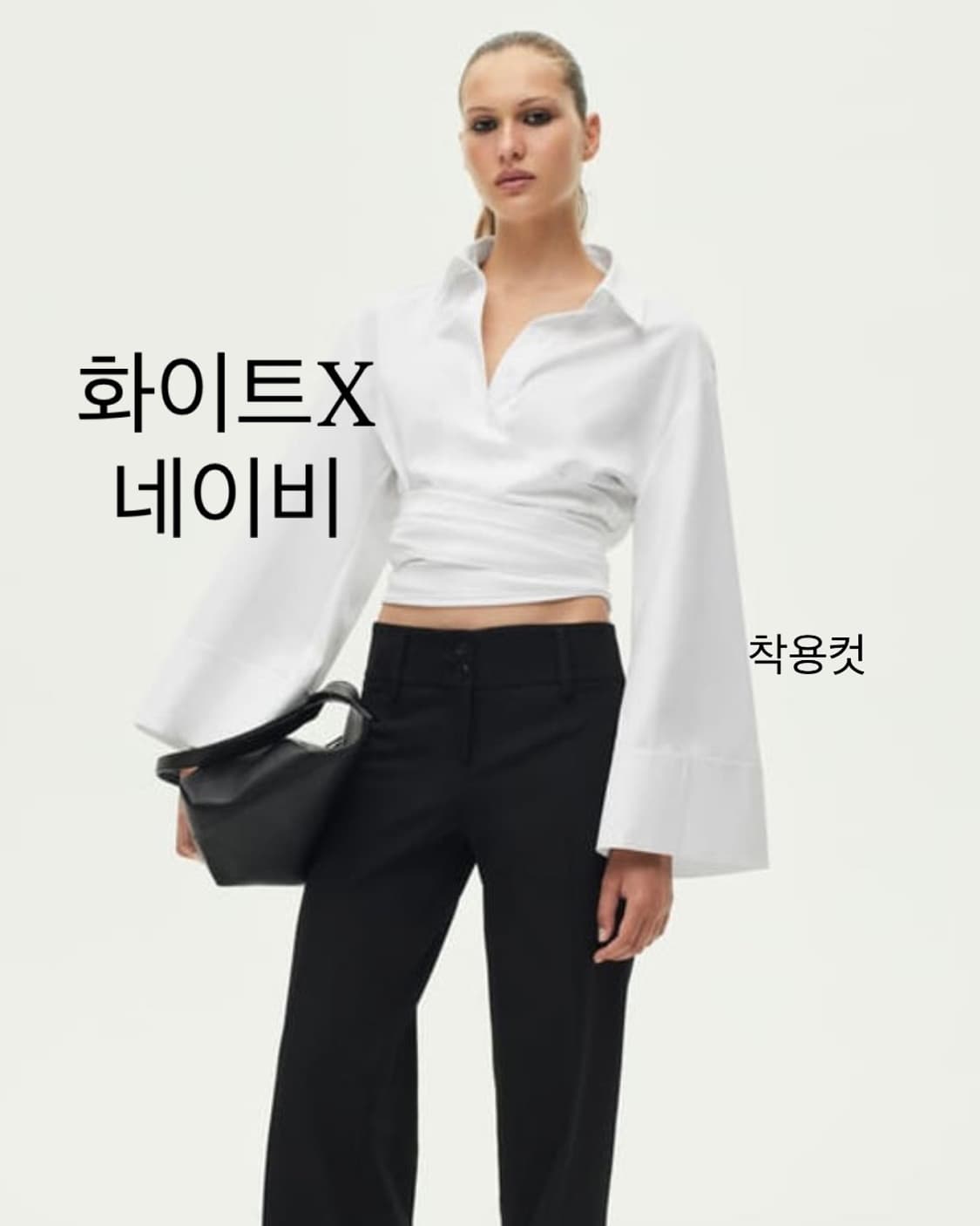 자라 크로스 포플린 셔츠 네이비XS (택0) 상품이미지1