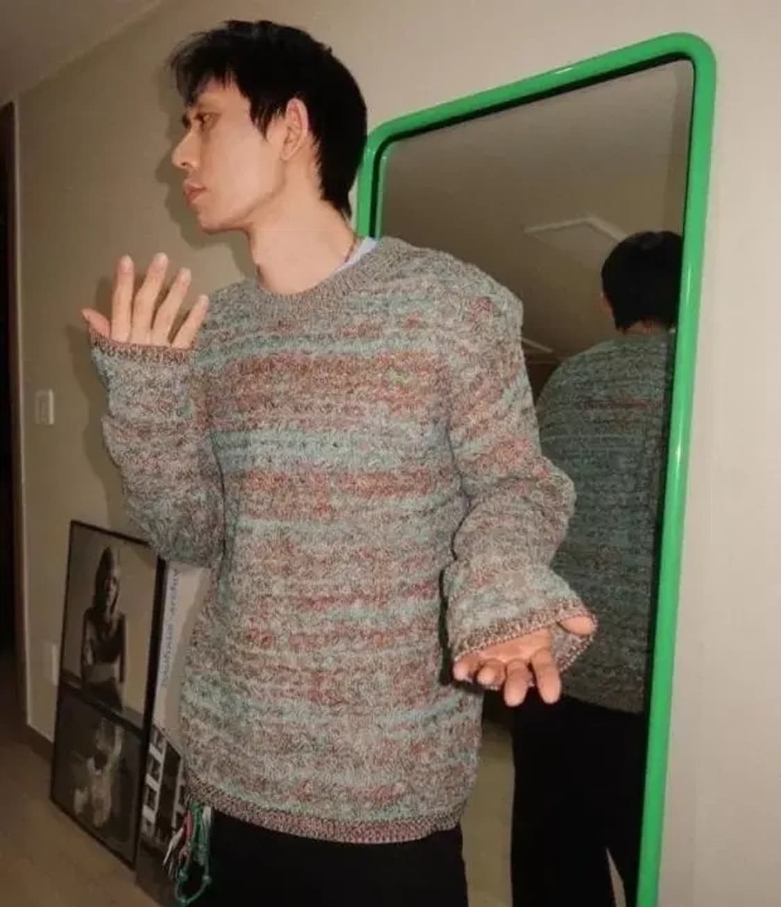 앤더슨벨 멀티멜란지 크루넥 스웨터 상품이미지1