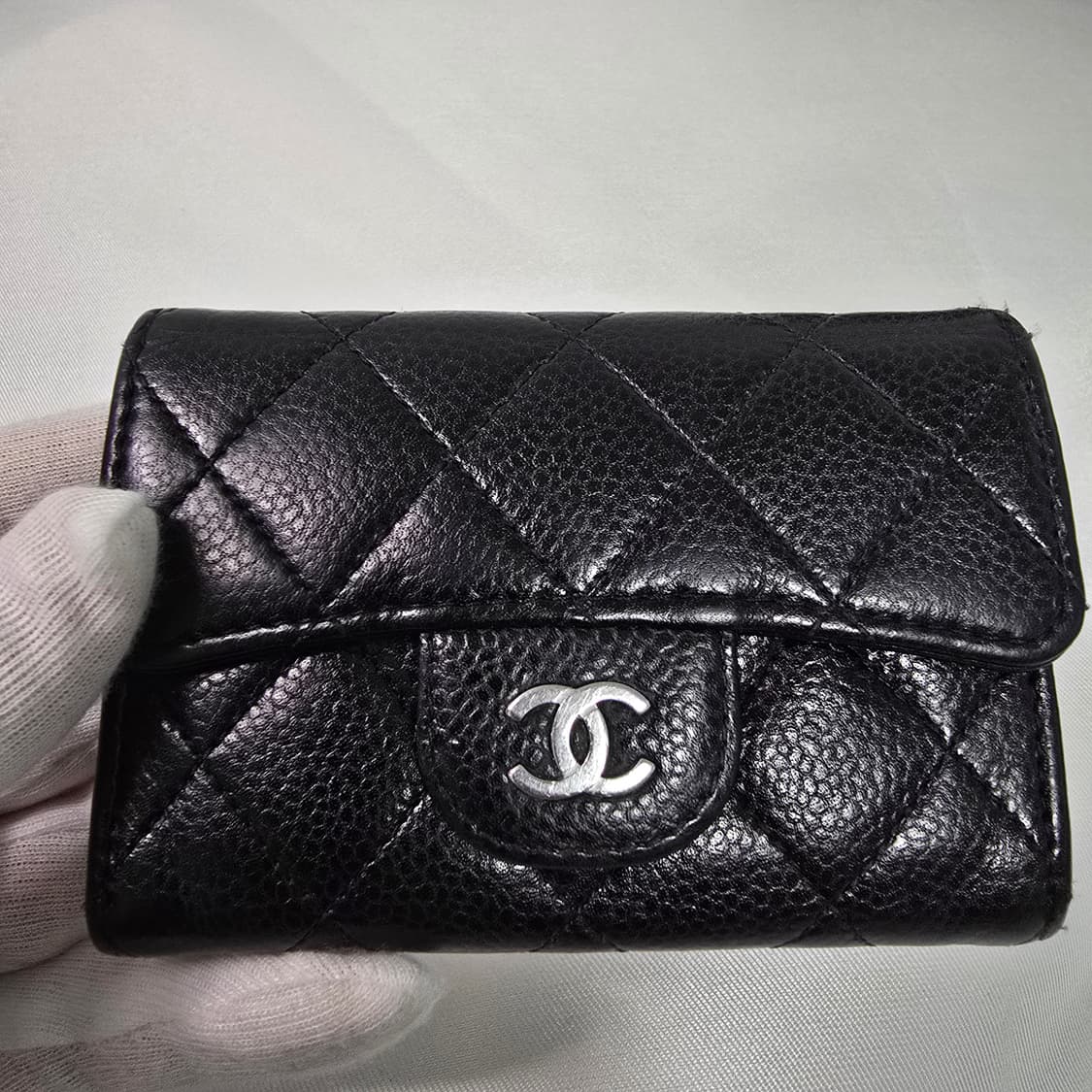 샤넬 카드지갑 블랙 은장 AP0214 상품이미지3