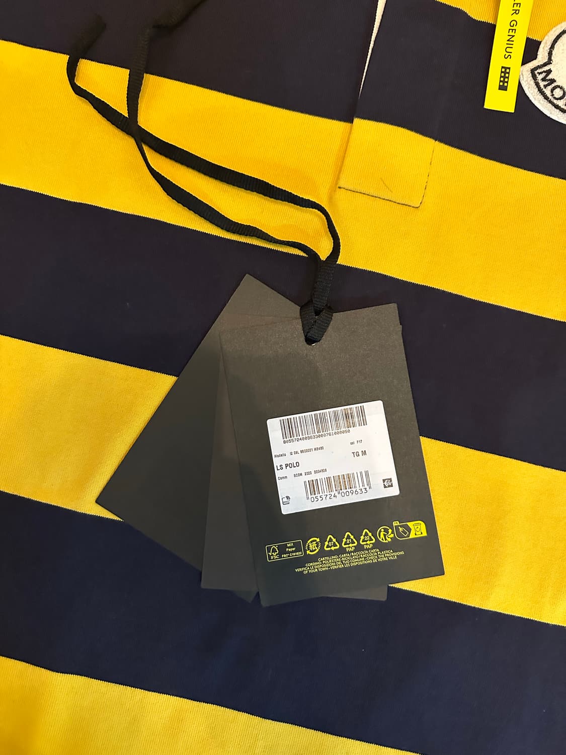 몽클레르 x 팜 엔젤스 스트라이프 롱슬리브 폴로 셔츠 상품이미지4