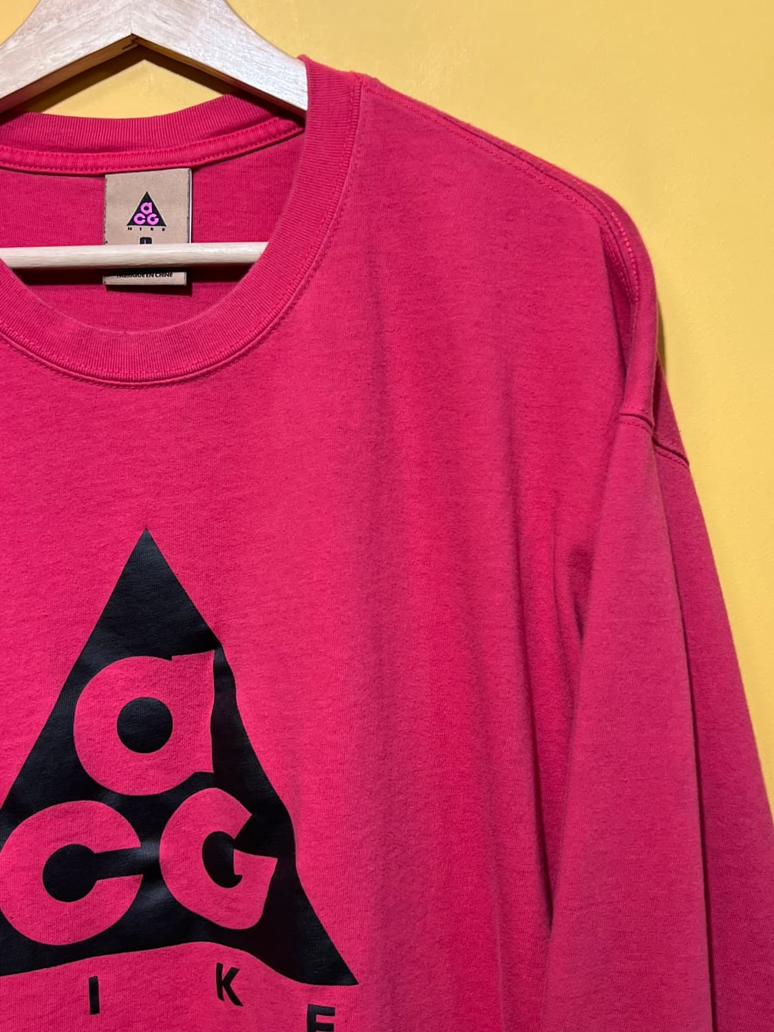 [L] 나이키 ACG 롱슬리브 로고 티셔츠 러쉬 핑크 US/EU 상품이미지2