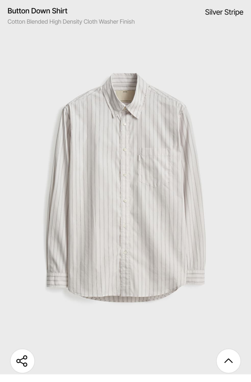 (3) 포터리 버튼 다운 셔츠 실버 스트라이프 상품이미지1