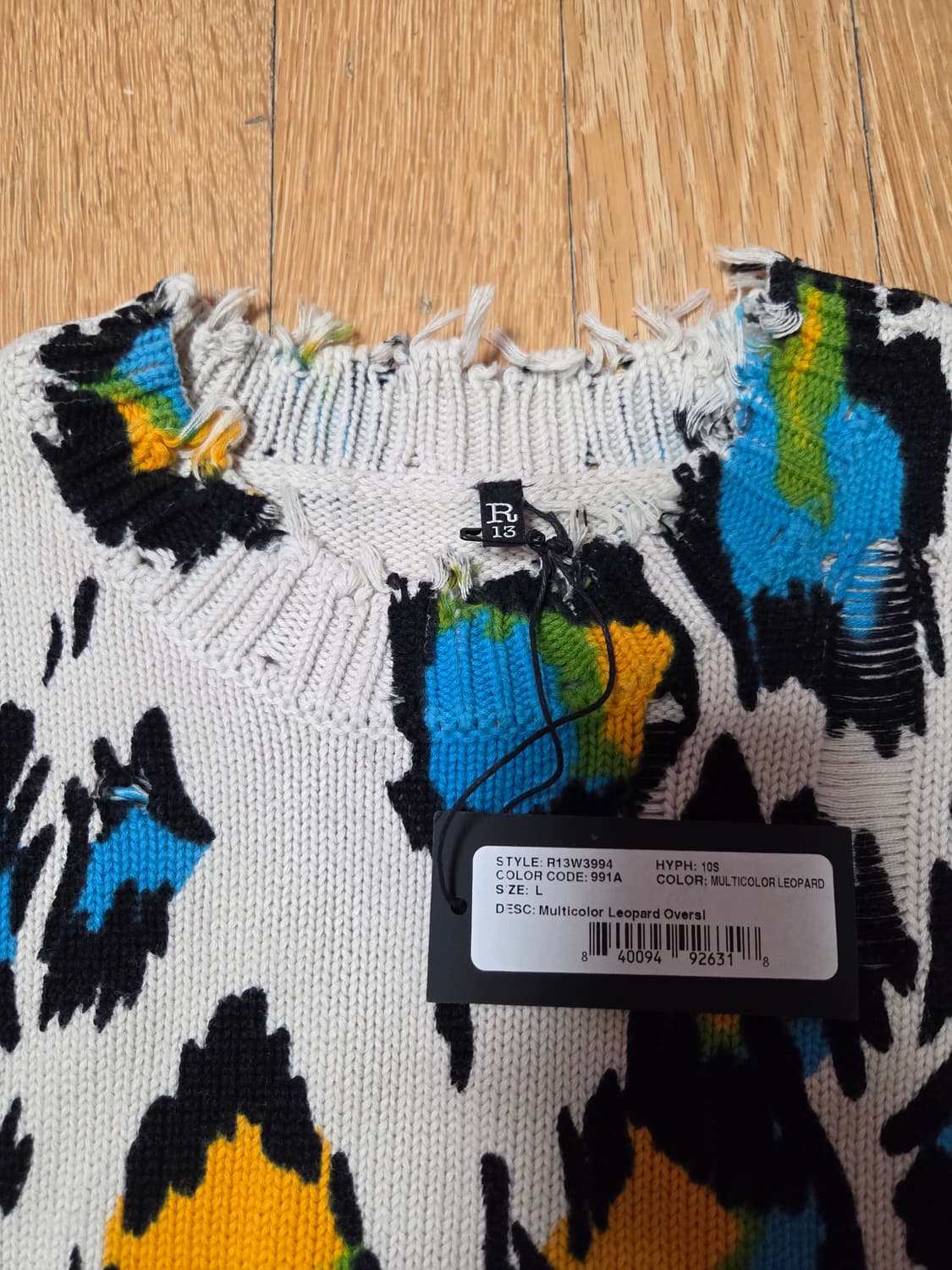 R13 시그니처 레오파드 니트 상품이미지4