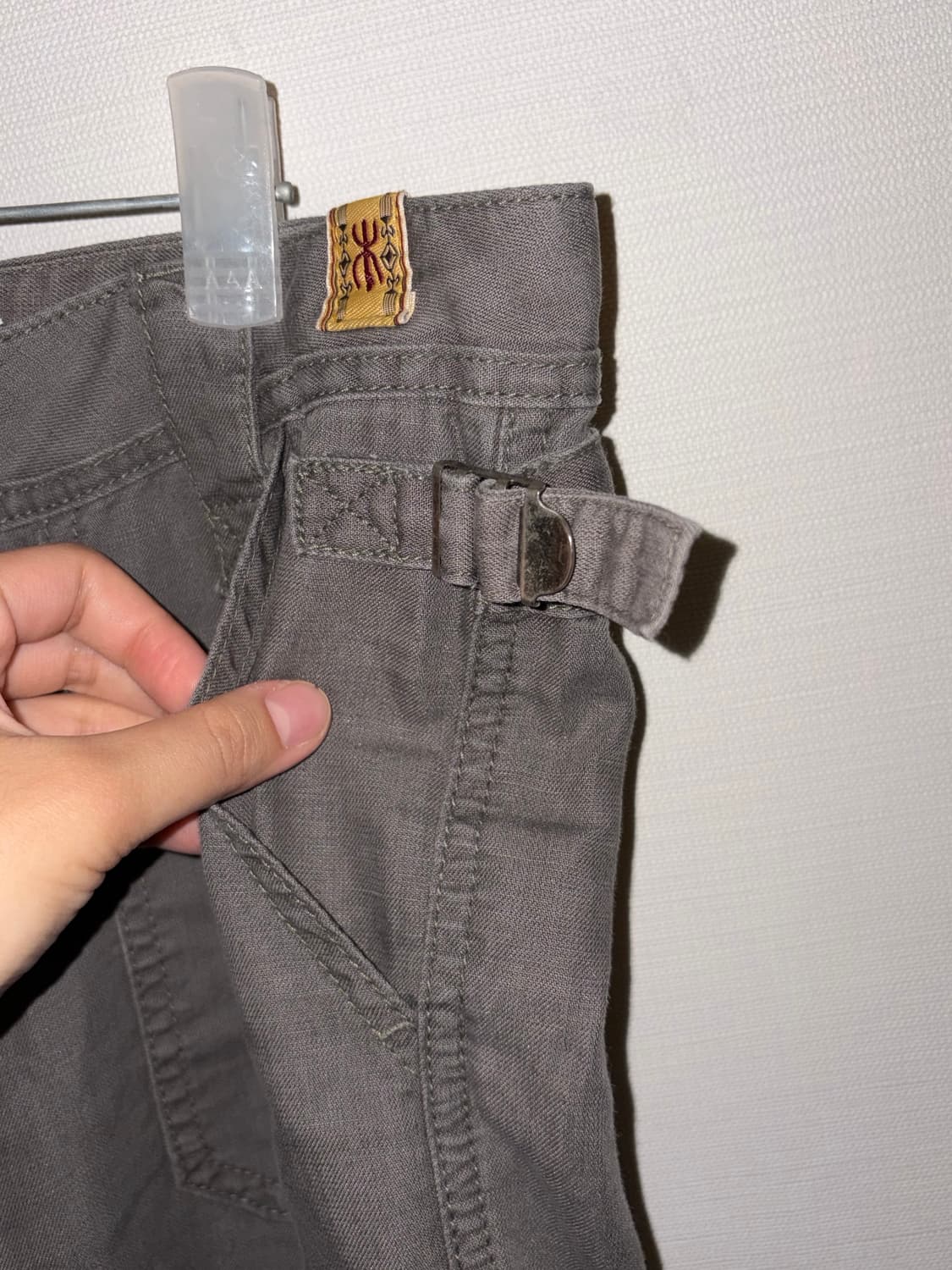 빈티지 카키 차콜 카고 카프리 7부 상품이미지4
