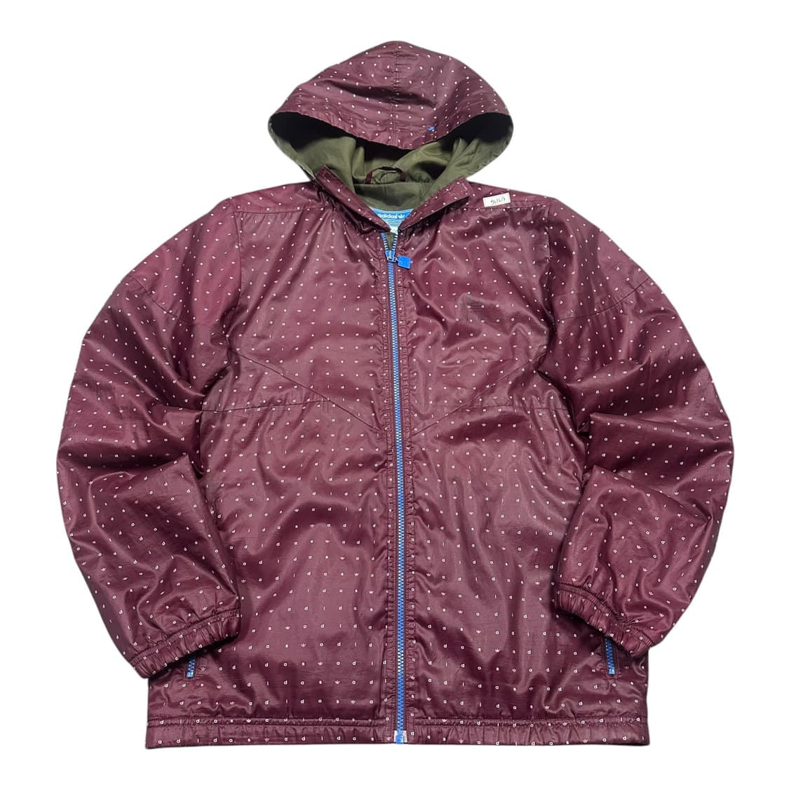 ✨ (바배) 아디다스 파이어버드 땡땡이 버건디 후드 바람막이  상품이미지1