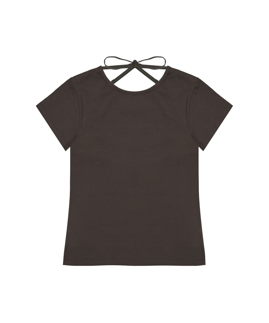 우알롱 soft cut out t-shirt tan brown 상품이미지1