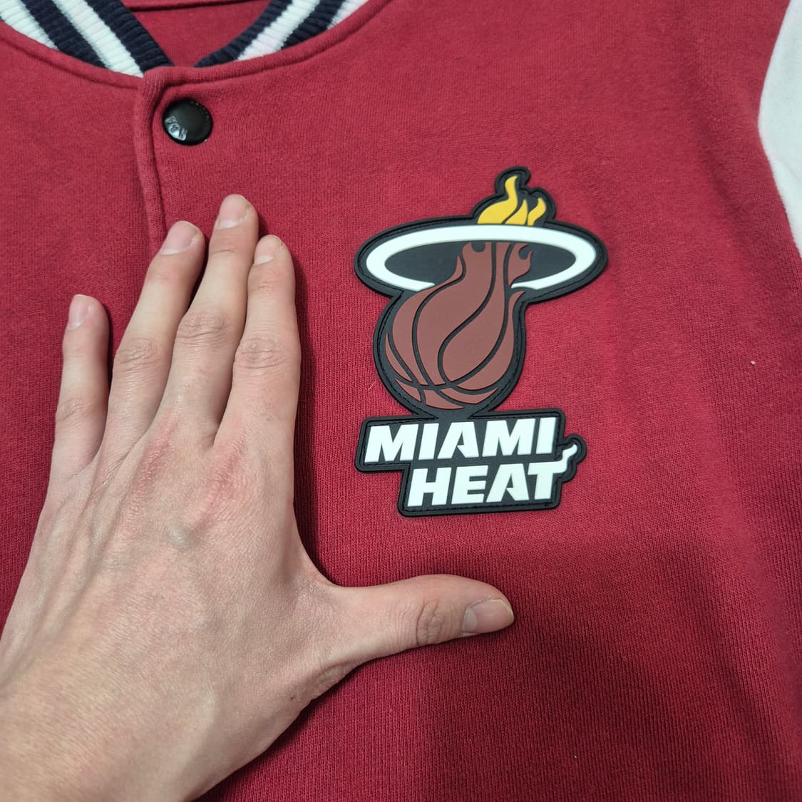 NBA 마이애미 히트 와펜 스웻 바시티 자켓 L(100) 상품이미지6