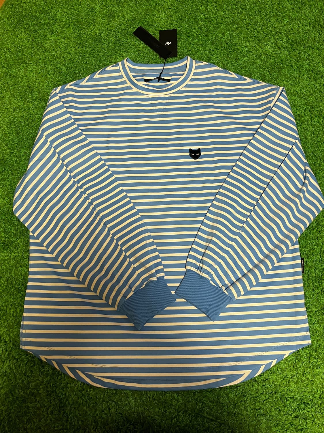  송지오 지제로 슬릿 팬서 롱 슬리브 스카이 블루 티셔츠 s, L 상품이미지5