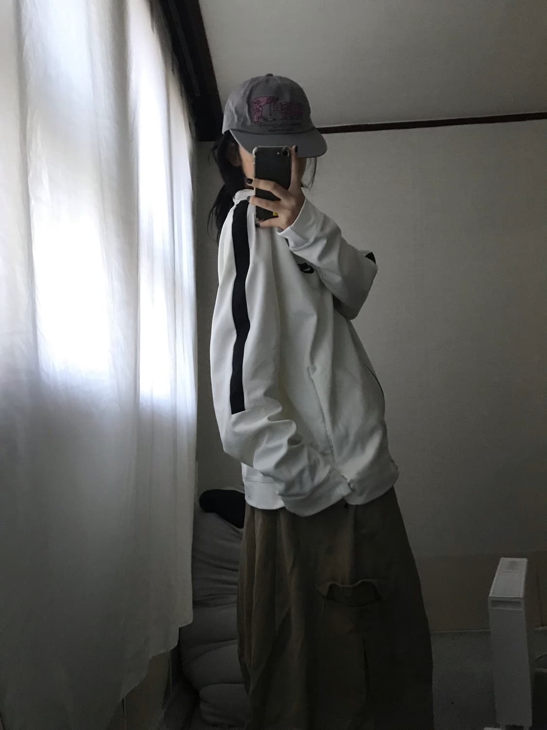 나이키 화이트 오버핏 져지 상품이미지3