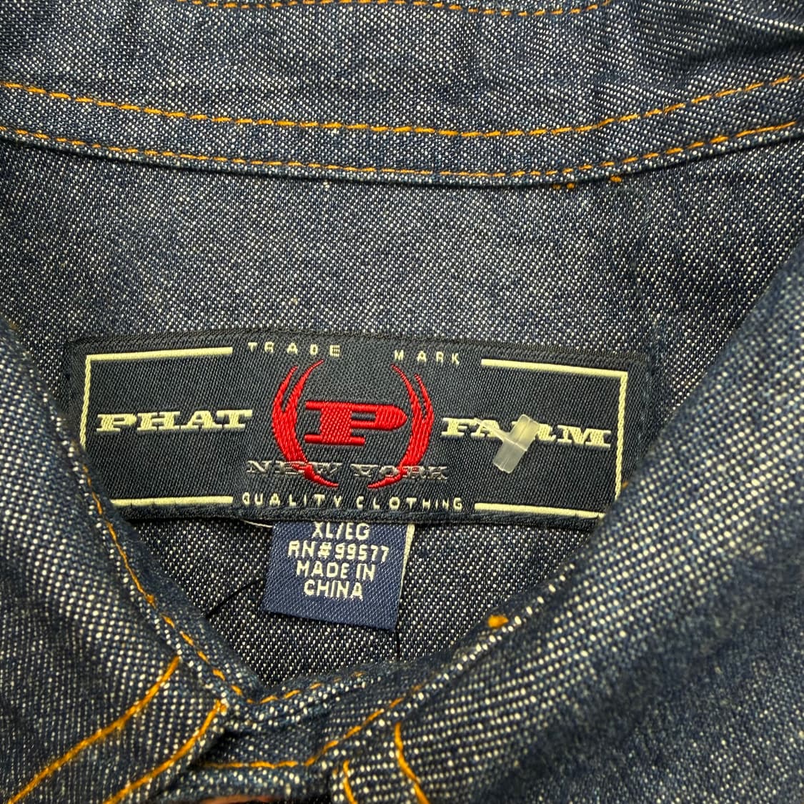 펫팜 올드스쿨 힙합 빈티지 데님 셔츠 XL 상품이미지7