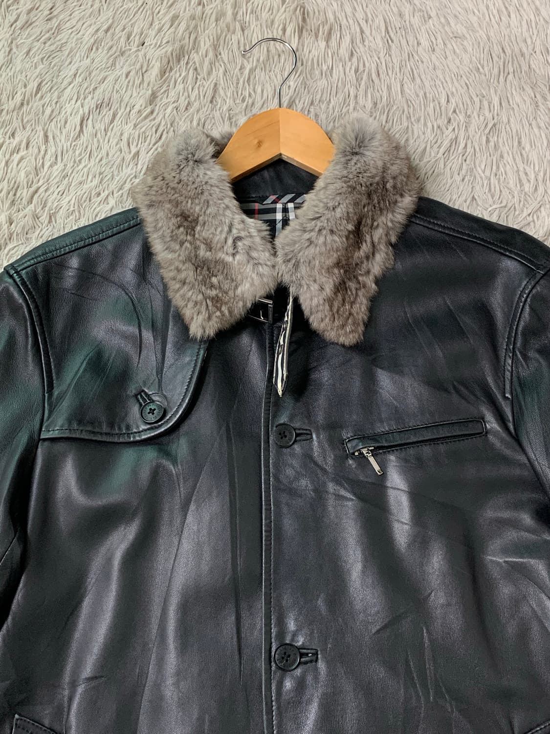버버리 가죽 자켓 (공용L) 상품이미지2