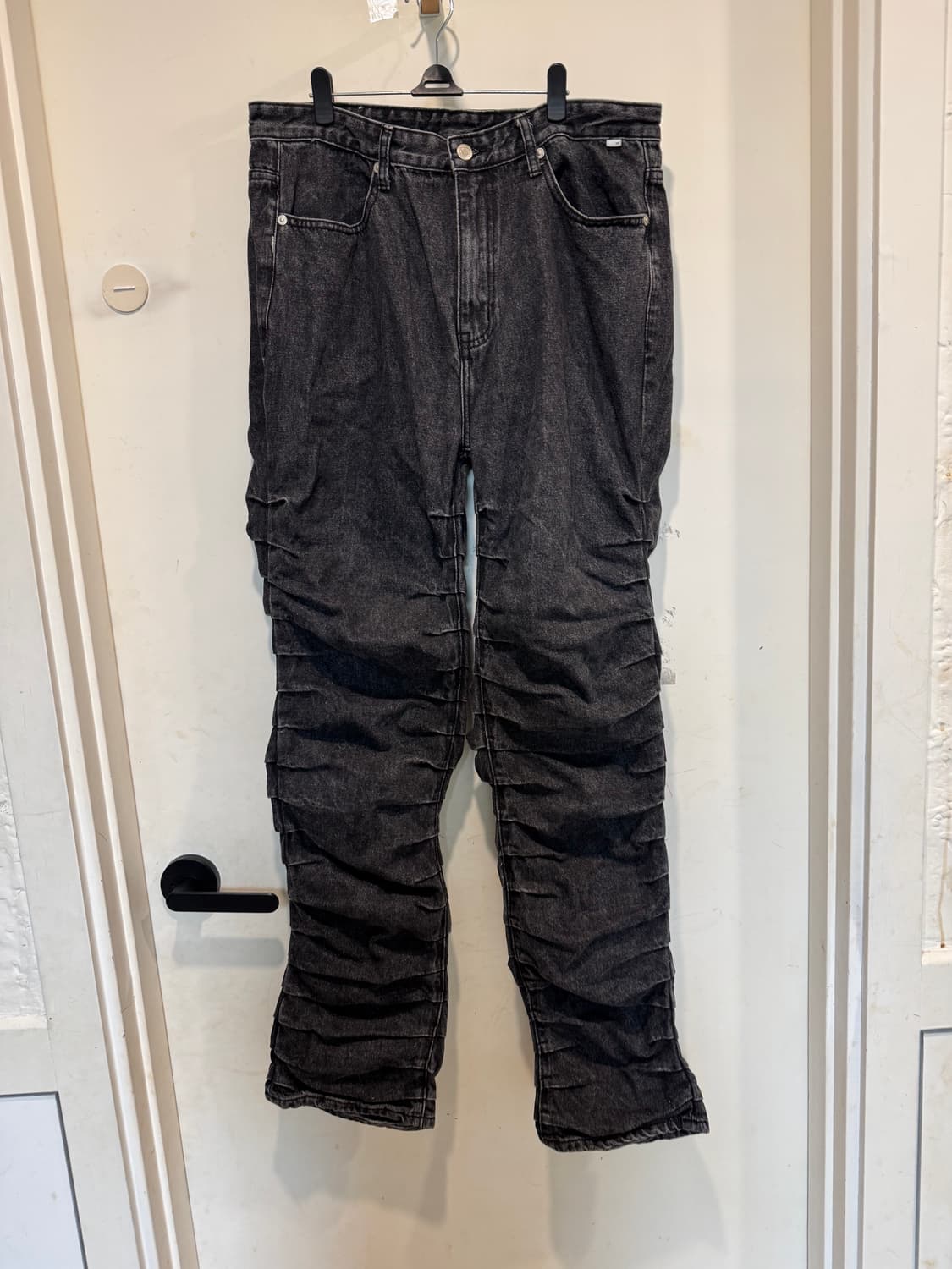 노매뉴얼 T.W 데님 팬츠 워시드블랙 상품이미지3