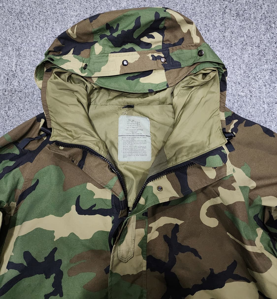 미군 ECWCS 우드랜드 1세대 고어텍스 자켓 XL 상품이미지4