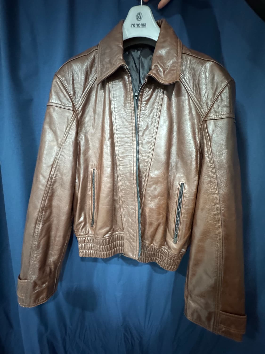 엘무드 블레이즈 카우하이드 레더 자켓 번트브라운 상품이미지1