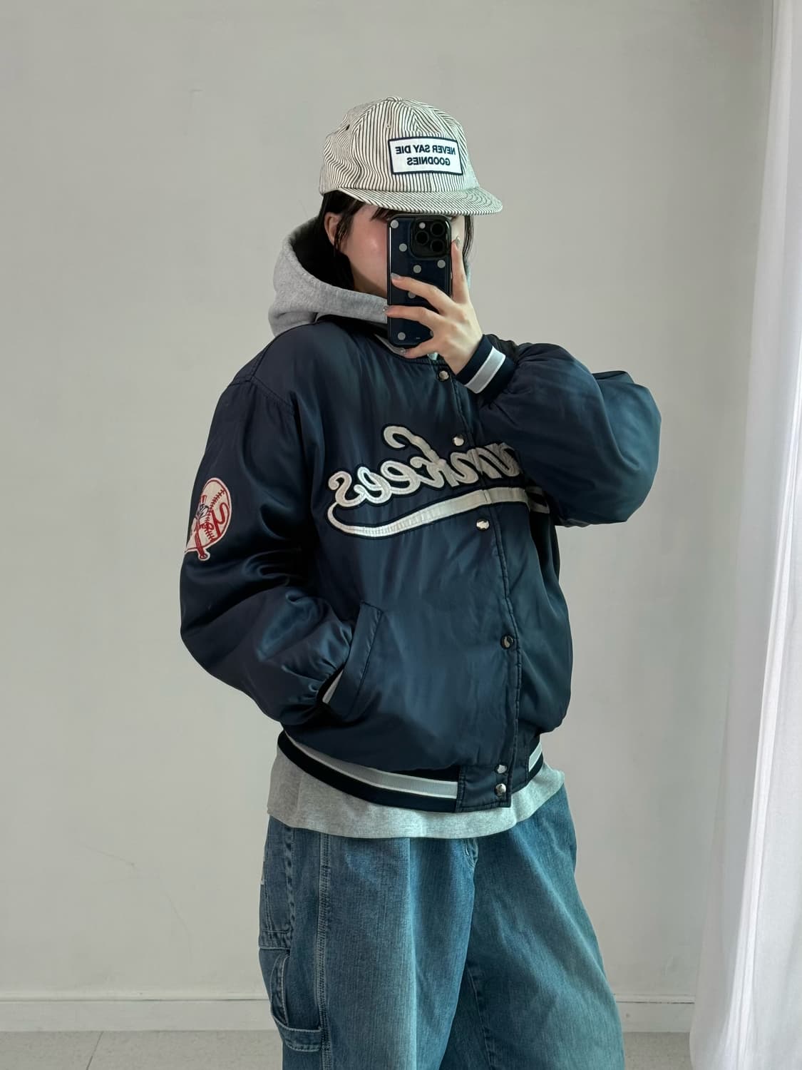 90‘s LA 양키즈 네이비 자켓 상품이미지4