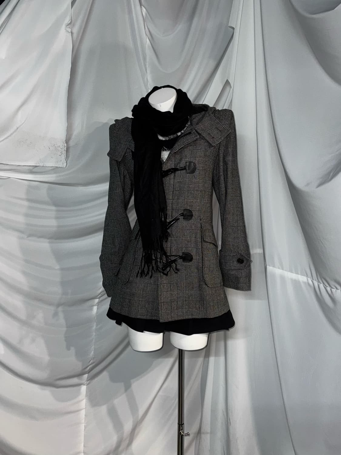 무채색 스트라이프 체크 폭닥 니트 데일리 공겜여주 코디세트 상품이미지7