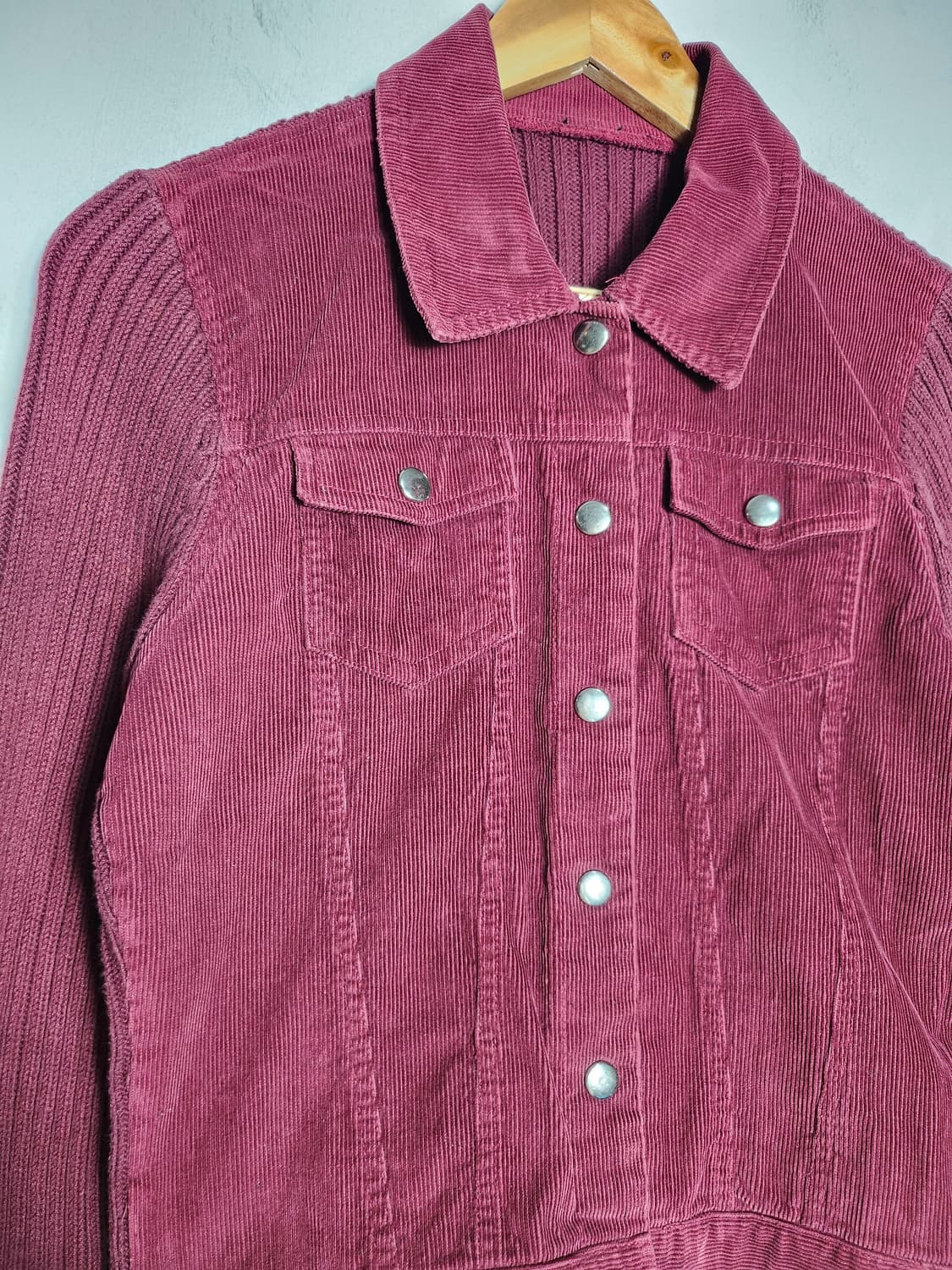 빈티지 코듀로이 골지 니트 자켓 상품이미지2