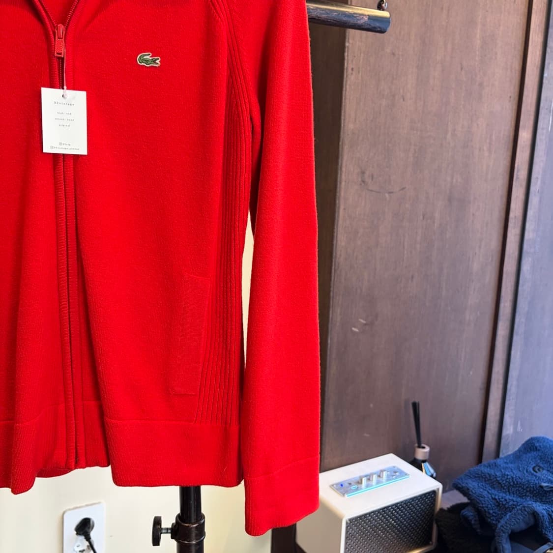 15404 - 라코스테 레드 울 니트 집업 (울 95%) 상품이미지4