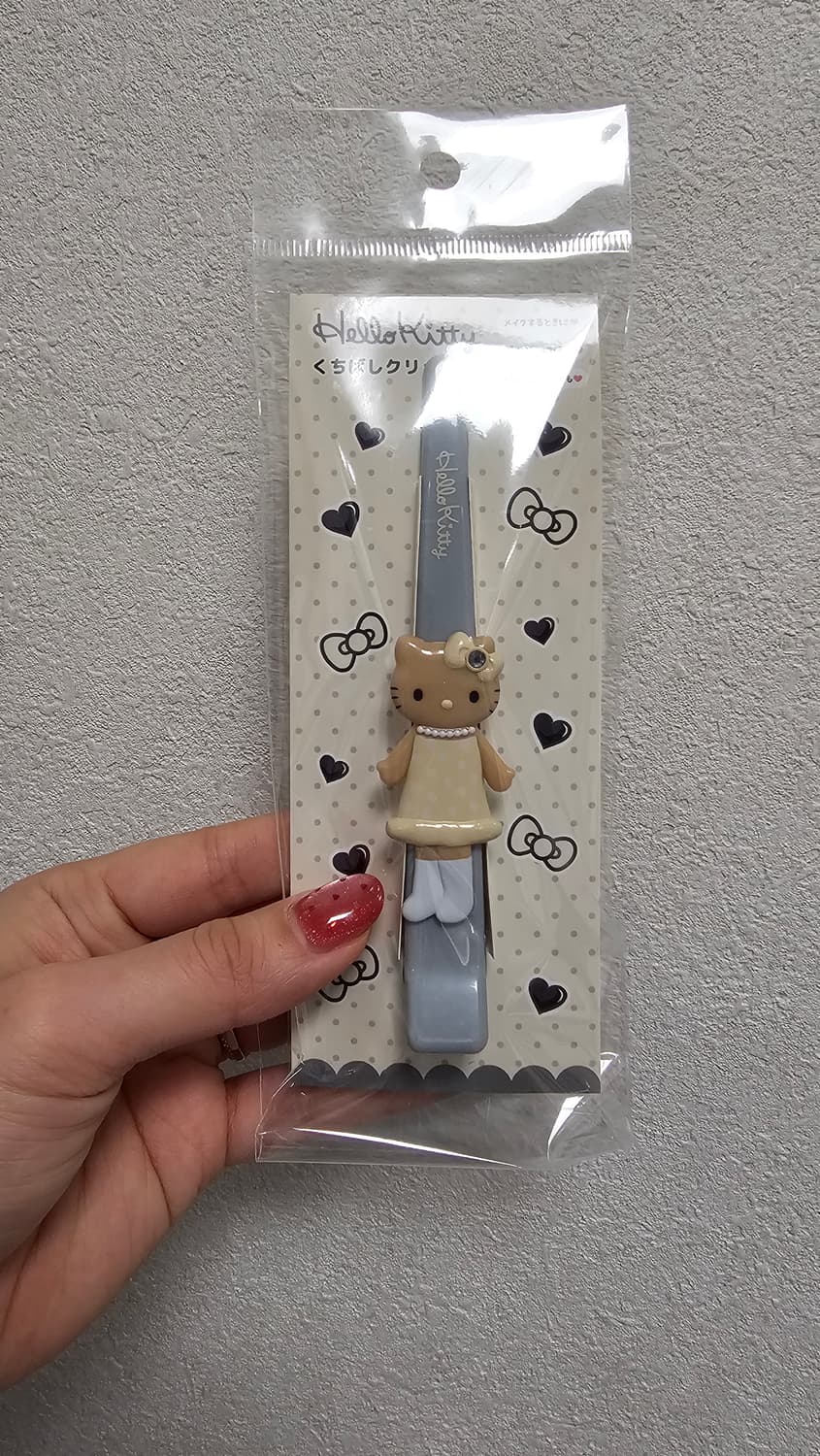 일본정품 롱다리 헬로키티 머리핀 태닝 흰색 상품이미지1