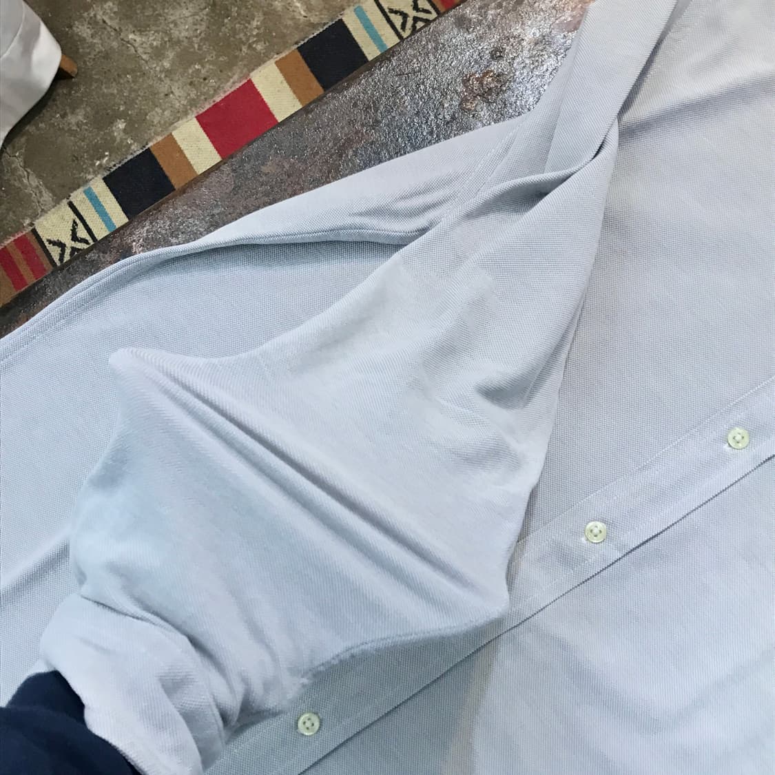 폴로랄프로렌 그레이 니트 옥스포드 셔츠 남방 남성 105 사이즈 상품이미지4
