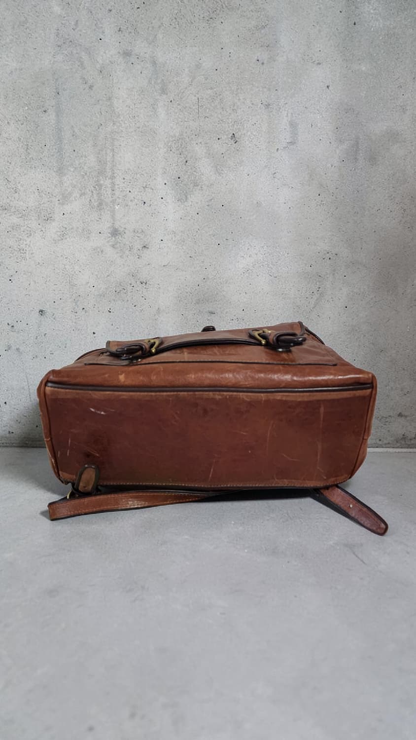 0914 빈티지스타일 브라운 가죽 백팩 상품이미지4