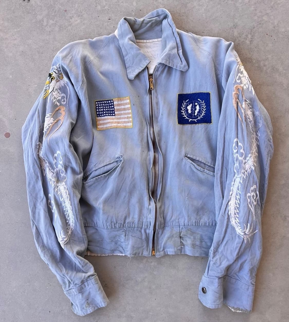 rare 50s 미일전쟁 수베니어 스카잔 자켓  상품이미지2