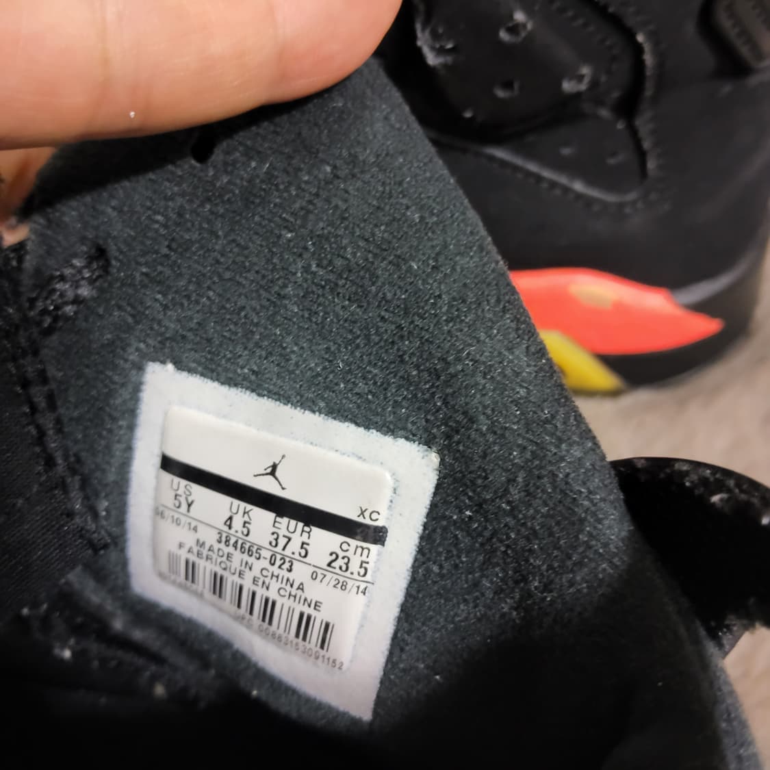 나이키 에어조던 6 블랙 인프라레드 235 무배 상품이미지3