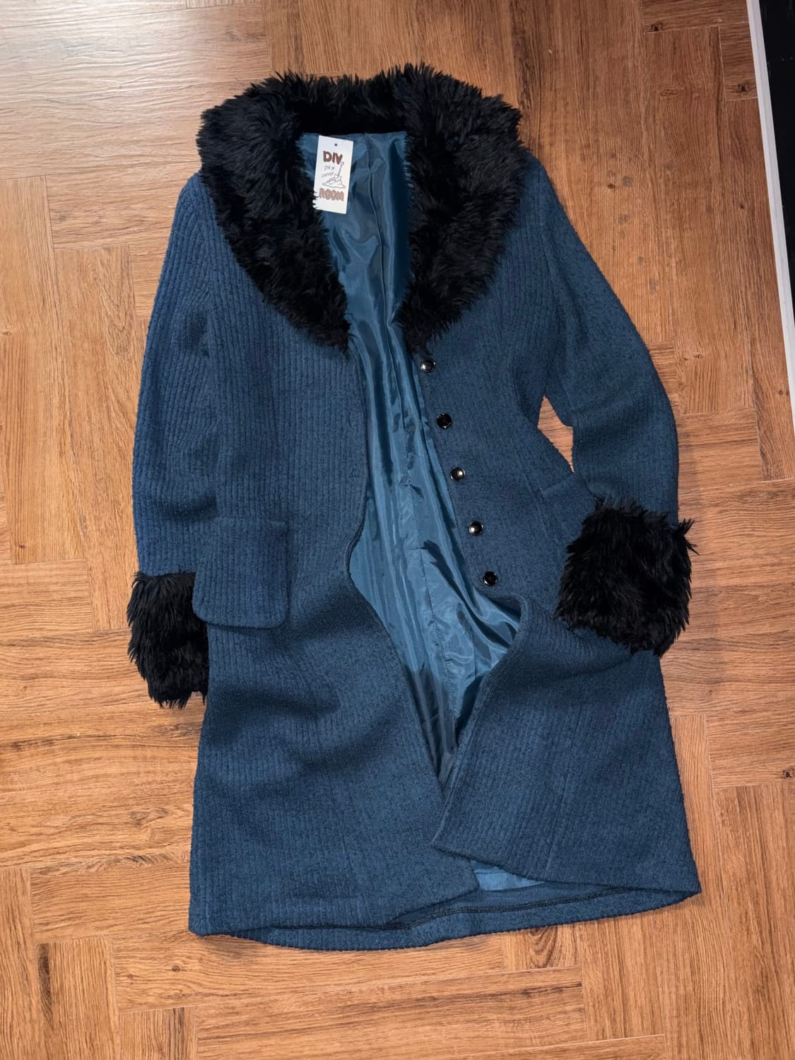 빈티지 퍼 트리밍 코트 상품이미지2