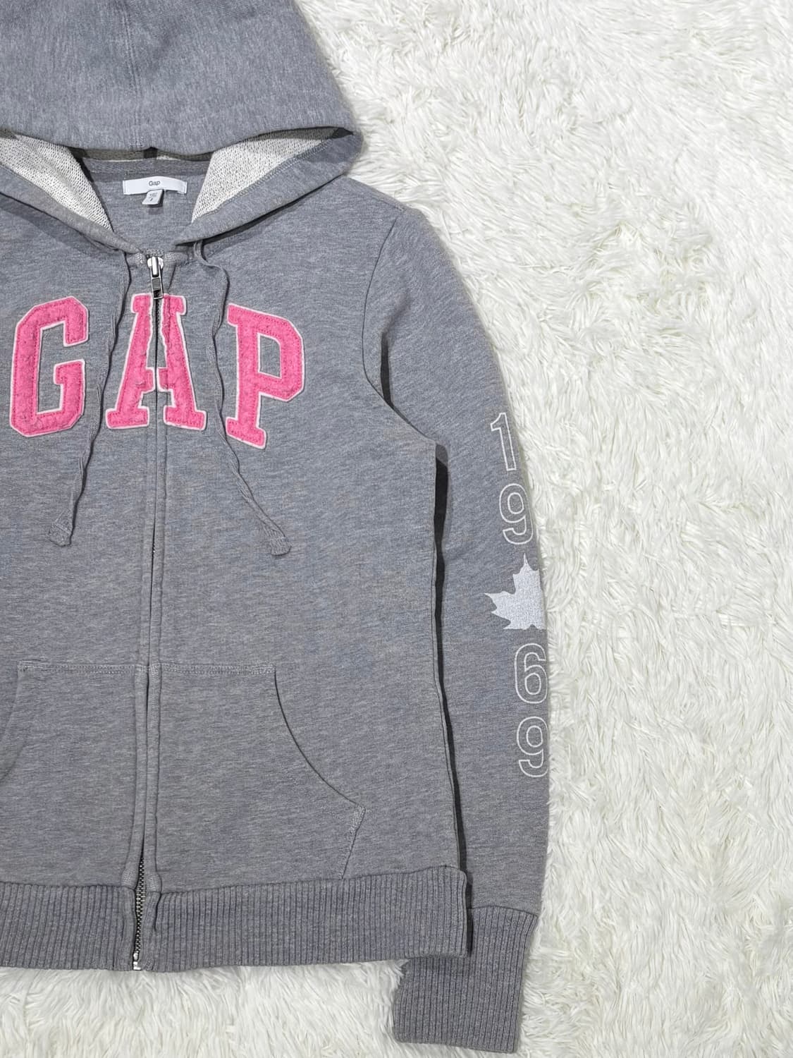 갭 그레이 빅로고 후드집업 상품이미지5