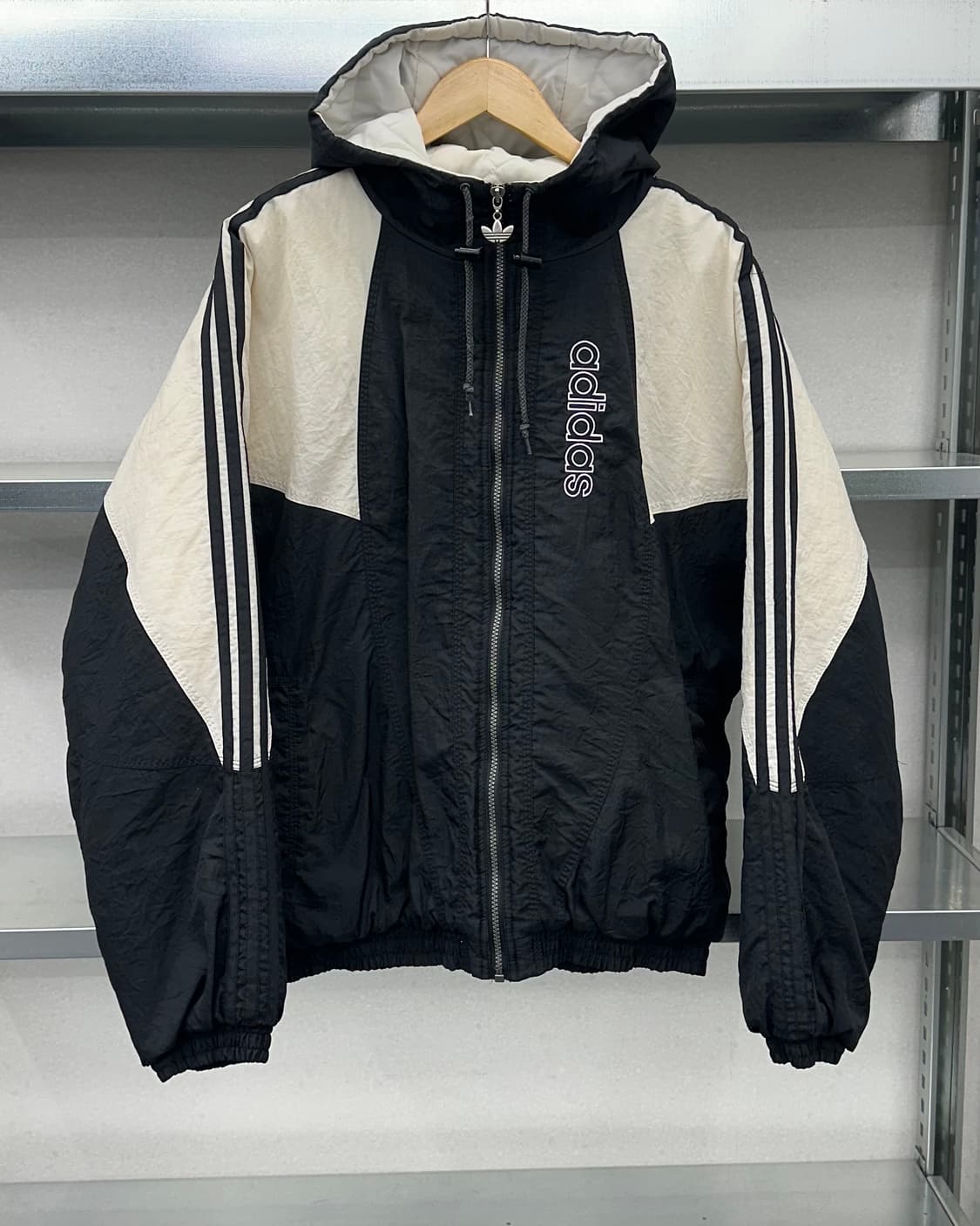 (L오버핏)90'S 아디다스 빅로고 후드 점퍼-M1580 상품이미지1