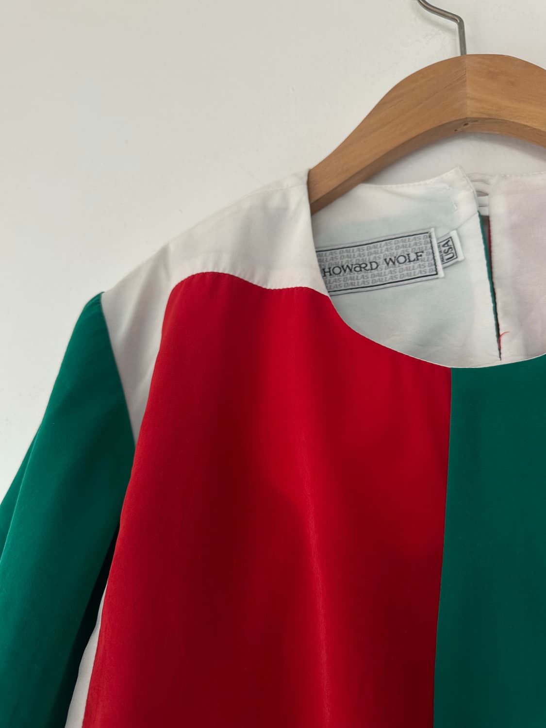 컬러 패널 반팔 블라우스 빈티지 상품이미지3