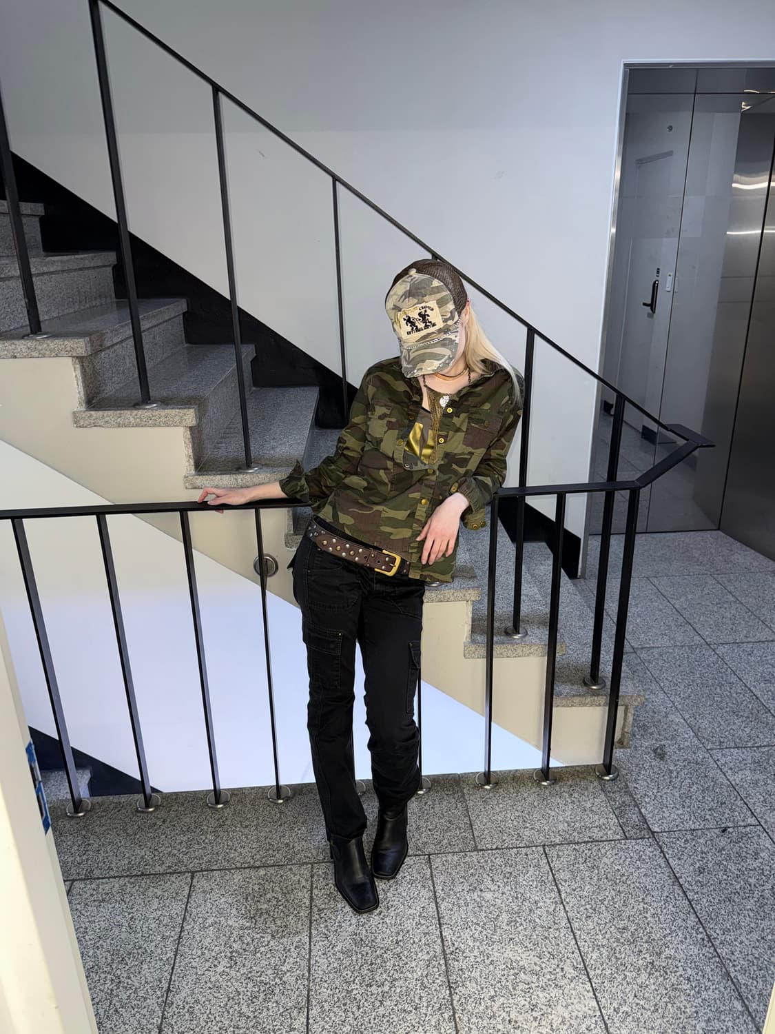 camo open collar shirt 상품이미지2