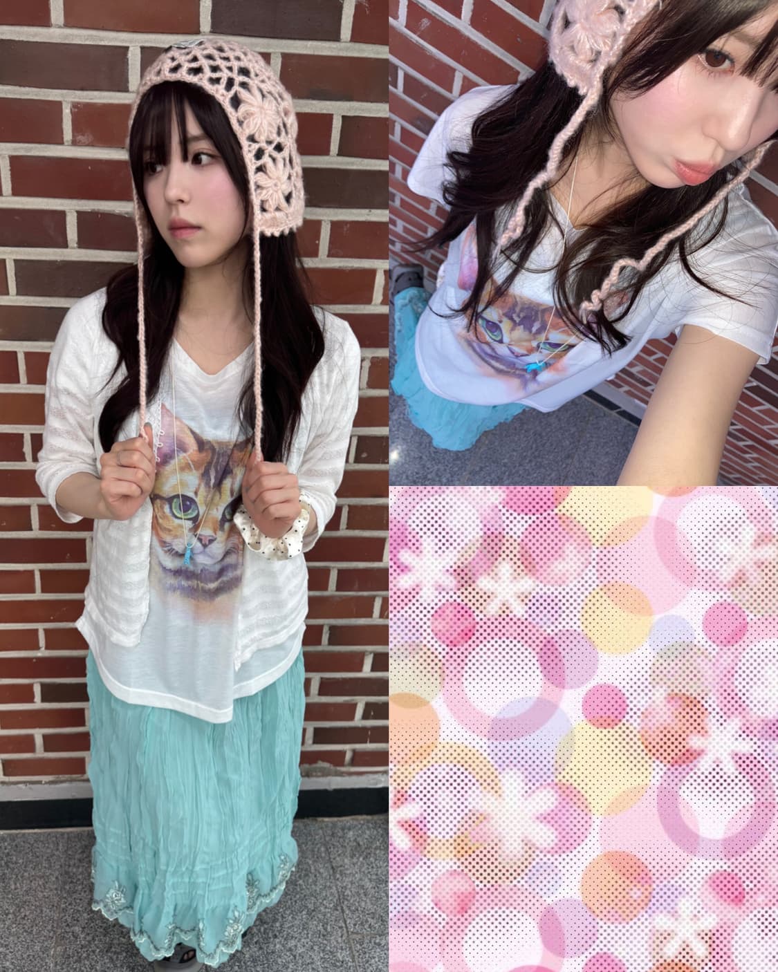 아깽이 파스텔 빈티지 코디세트 3pcs 상품이미지1