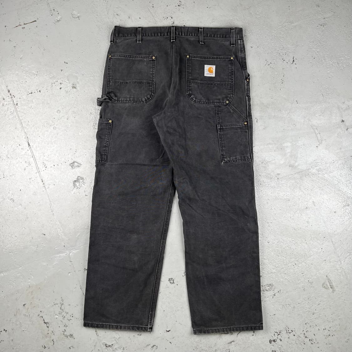 빈티지 칼하트 더블니B01 블랙 그레이 워크팬츠 상품이미지3