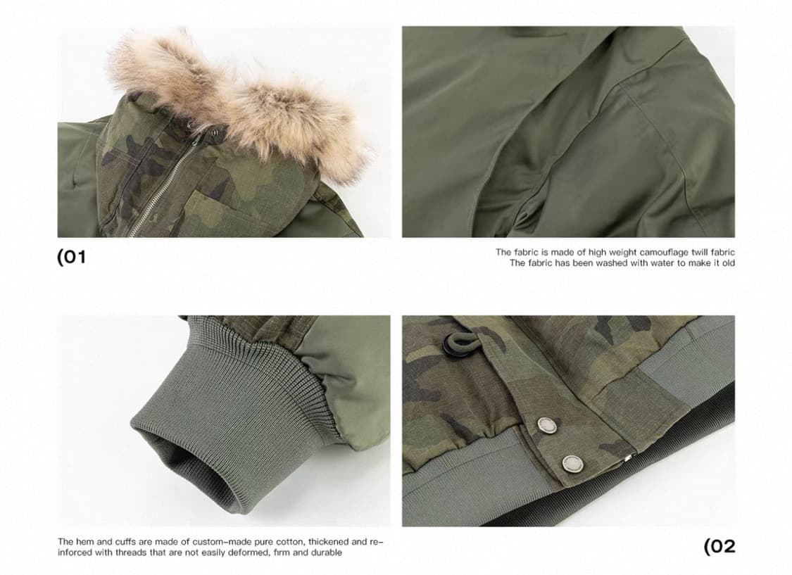 Wolfstar Camo Fur Bomber 상품이미지4