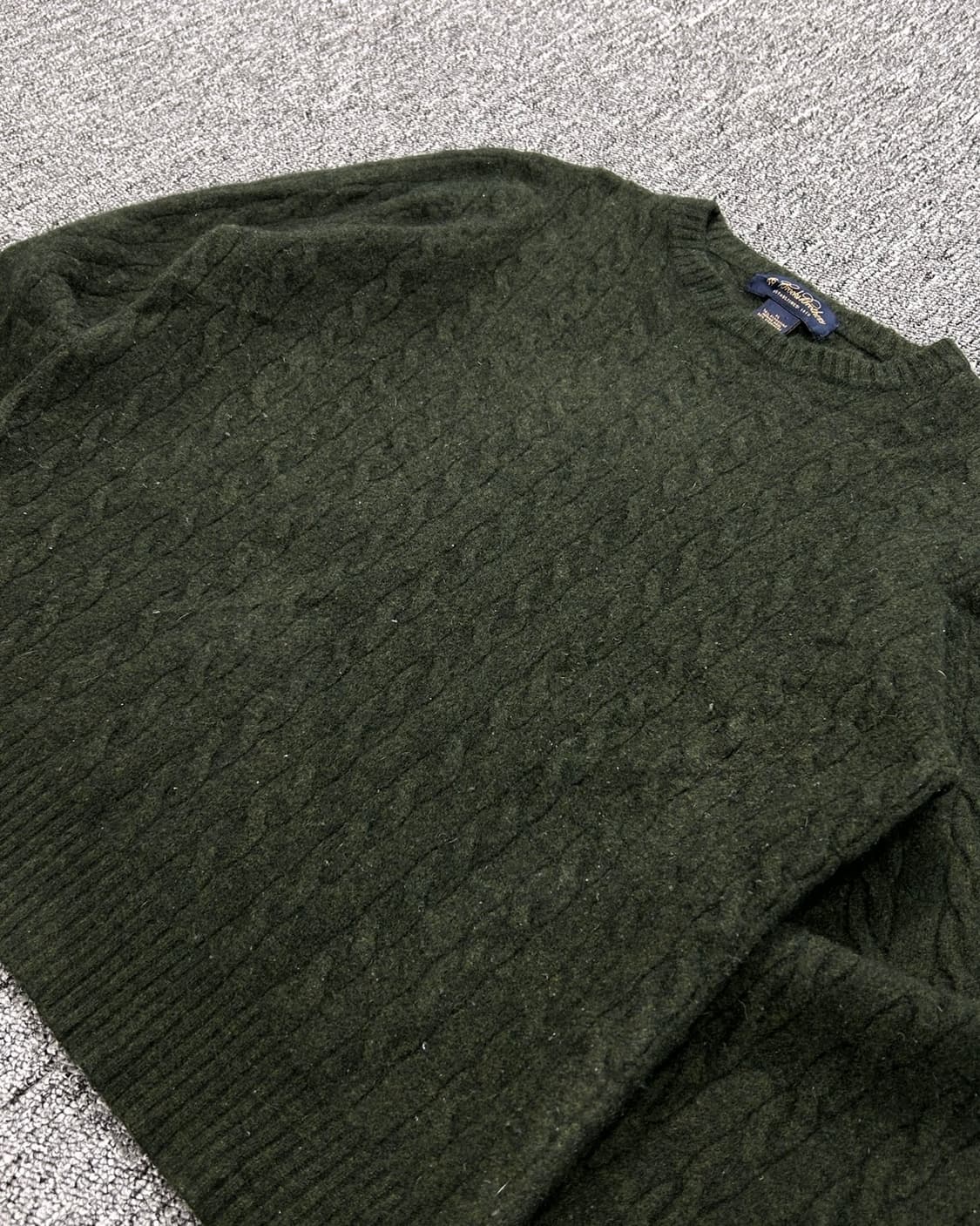 브룩스 브라더스 올리브 케이블 니트  상품이미지2