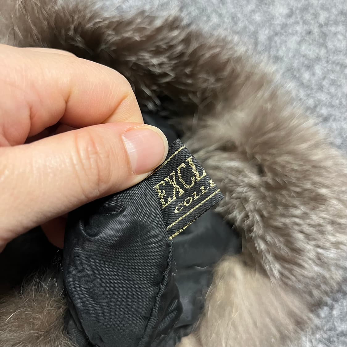 빈티지 레자 귀돌이 털 모자 블랙 상품이미지2