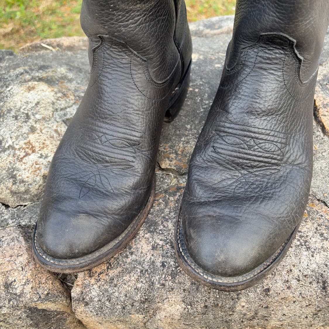 Olathe Boots 블랙 레더 웨스턴 부츠 상품이미지7