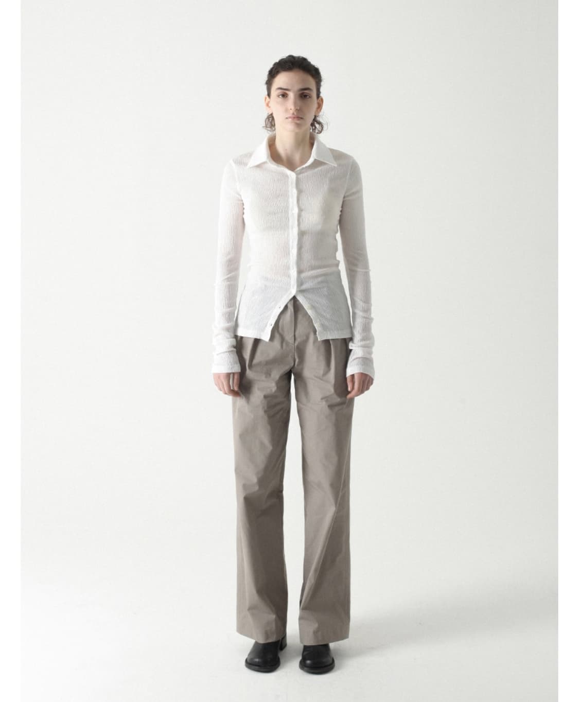 FOYER Two Tuck Easy Pants Khaki 포이어 팬츠 상품이미지1