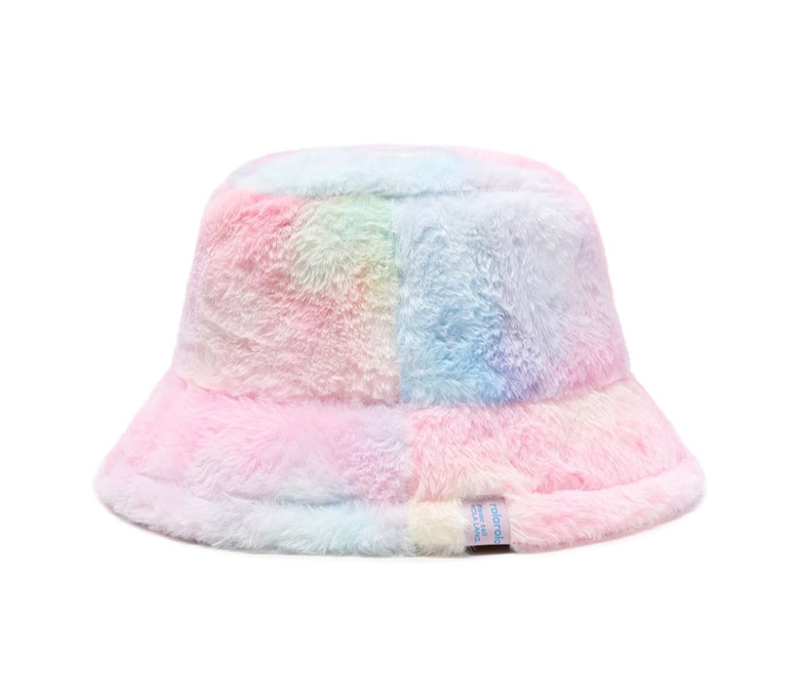 로라로라 레인보우 솜사탕 퍼 버킷햇 상품이미지2