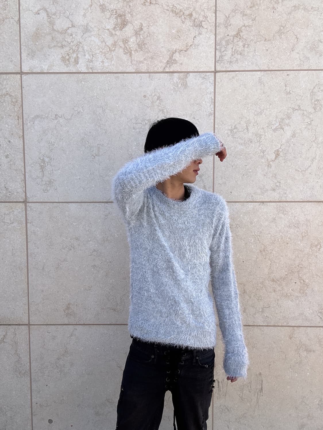 y2k Silver Fur Sleeve 상품이미지3