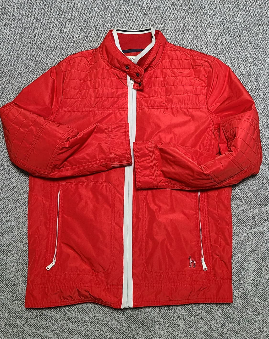 헤지스연빨간색  안감  폴리 자켓 점퍼  100  L 상품이미지1