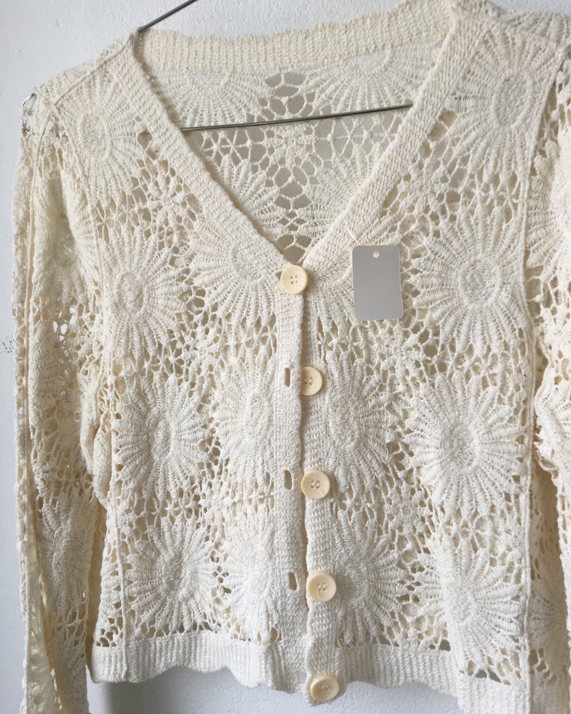 Flower pattern crochet cardigan 상품이미지5