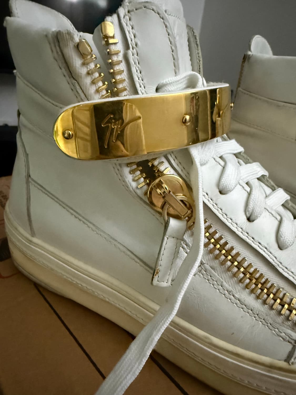 쥬세페 자노티 화이트 하이탑 스니커즈 41 1/2 상품이미지3