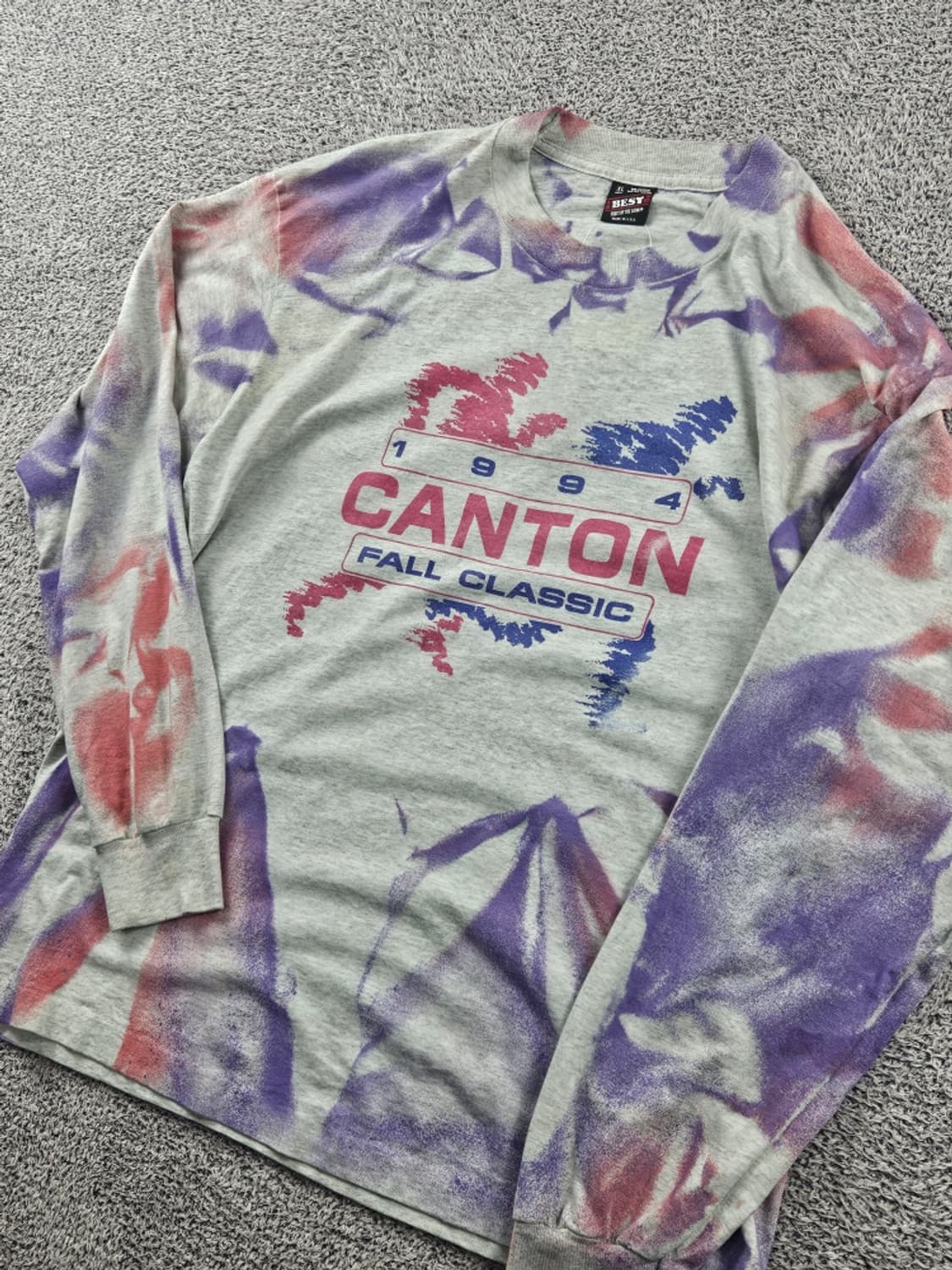 8~90s USA프룻오브더룸 커스텀 싱글스티치 롱슬리브(XL)/11427 상품이미지4