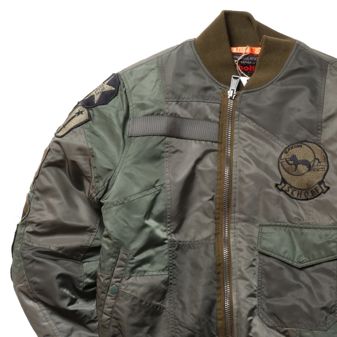 쇼트 Schott Patchwork MA-1 Jacket 
 상품이미지2