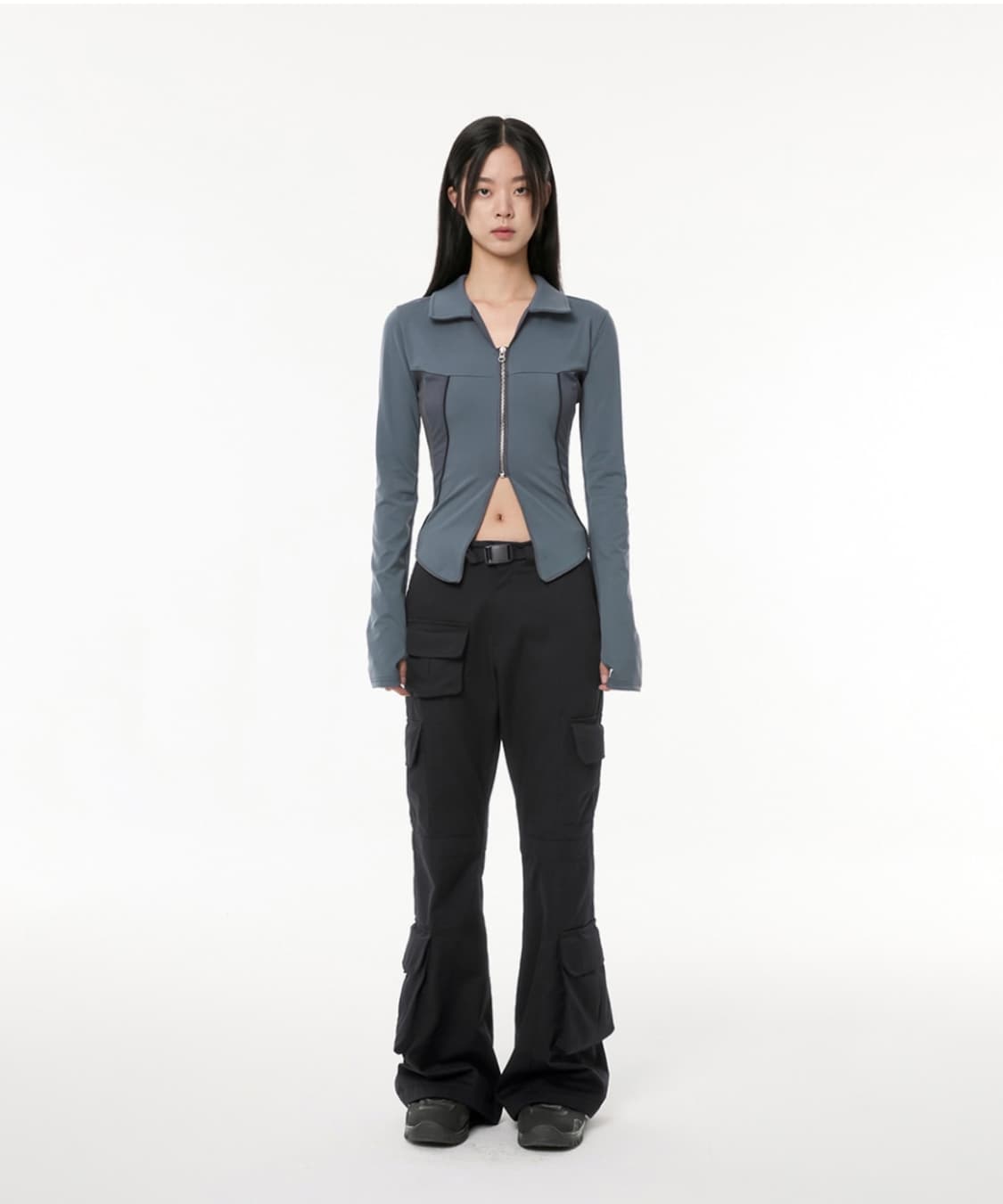 플레어업 5.cargo Flare Pants (FL-234_Black) 상품이미지5